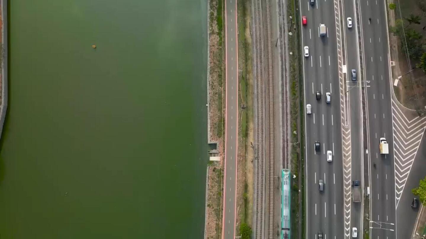 River in Brazil’s largest city Sao Paulo has turned green as severe drought in the country continues | AP News