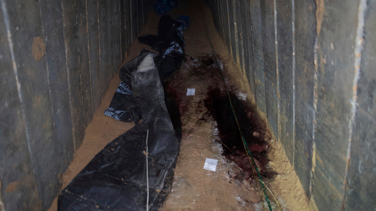 Israel releases video of Gaza tunnel where it says bodies of six hostages were found | AP News