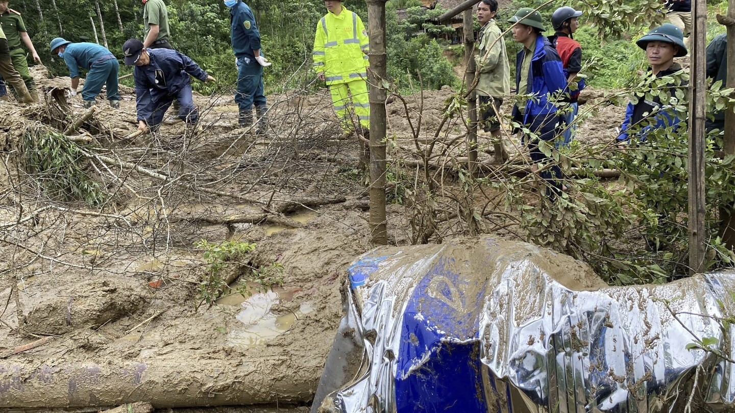 Vietnam death toll climbs to 197 as typhoon’s aftermath brings flash floods and landslides