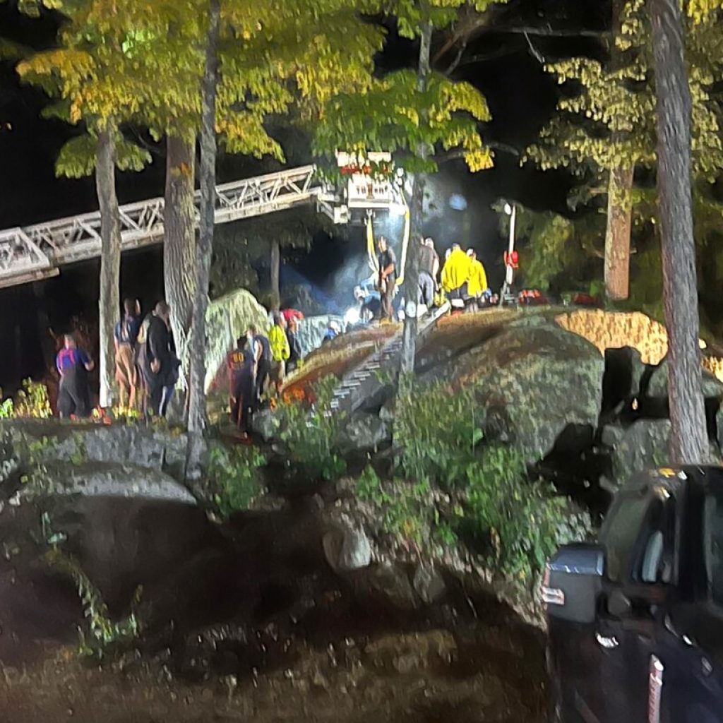 A boy was trapped between boulders for 9 hours until crews could free him