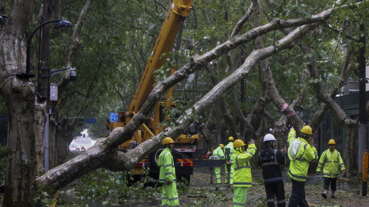 2 people reported dead in China as Typhoon Bebinca is downgraded to a tropical storm