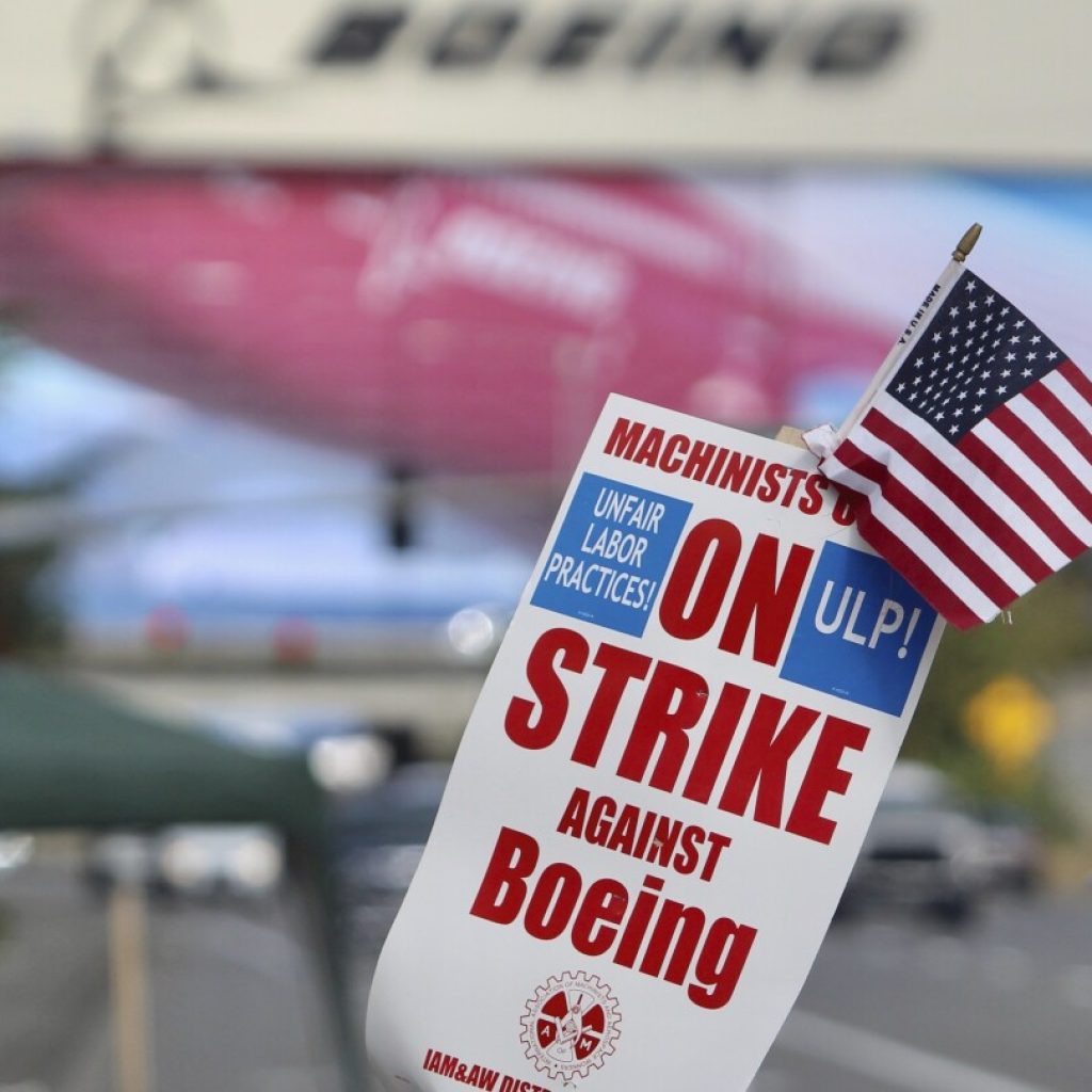 A strike by Boeing factory workers shows no signs of ending after its first week