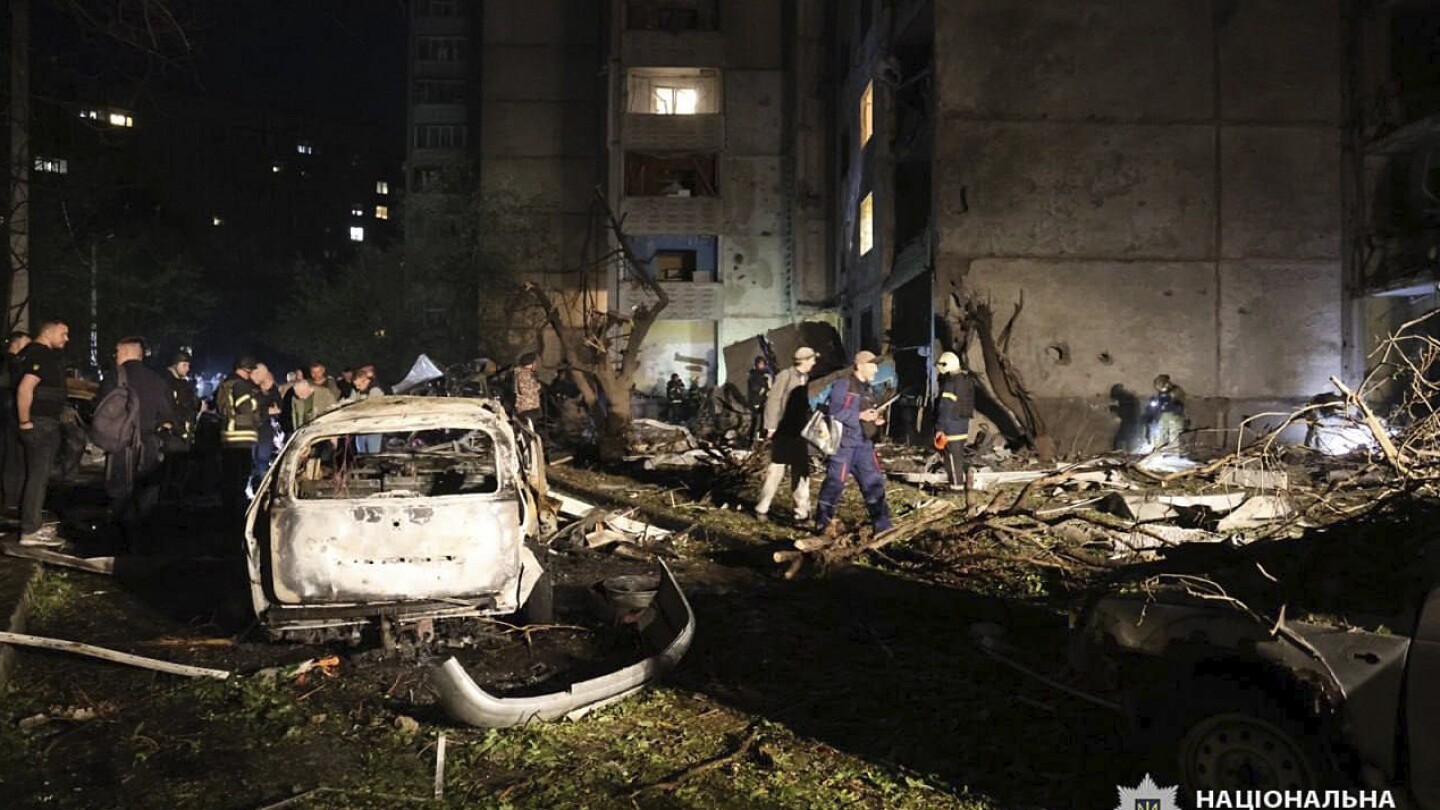 Over 20 people wounded after Russia strikes apartment blocks in Ukraine’s Kharkiv