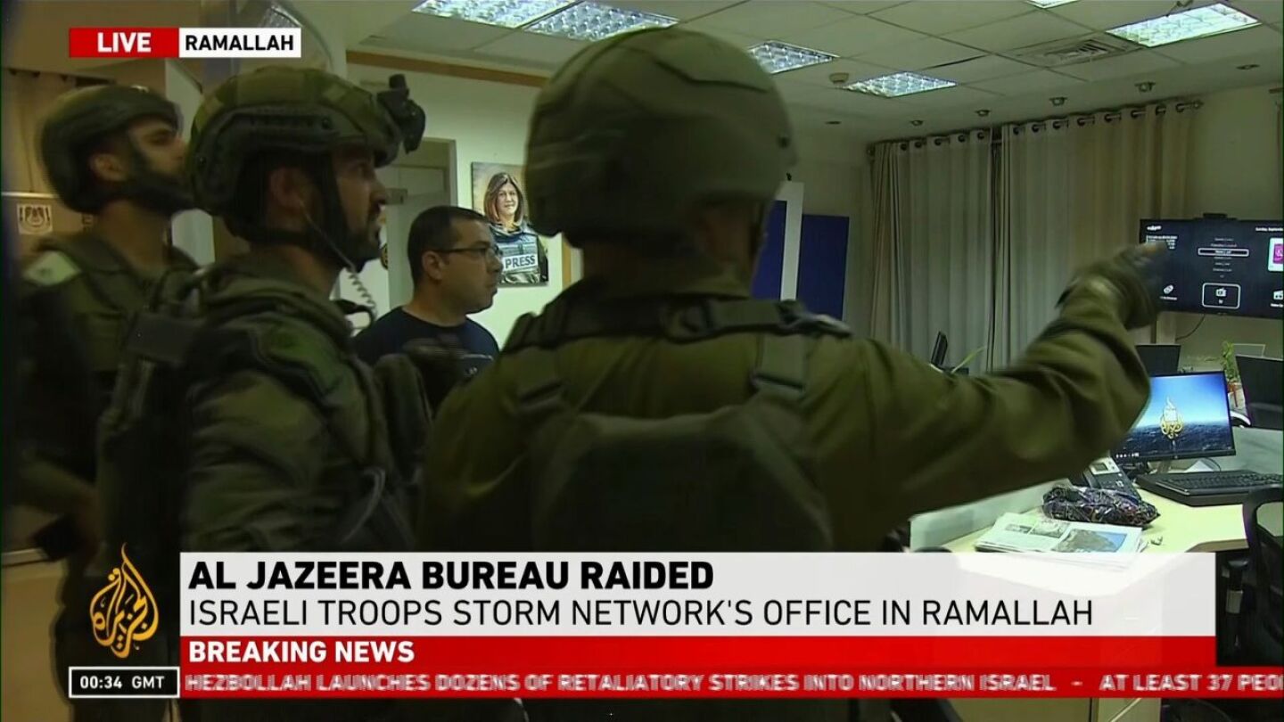 Israel raids and shuts down Al Jazeera’s bureau in Ramallah in the West Bank | AP News