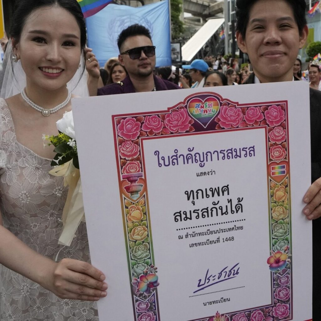 Same-sex couples in Thailand to tie the knot starting January as marriage equality bill becomes law