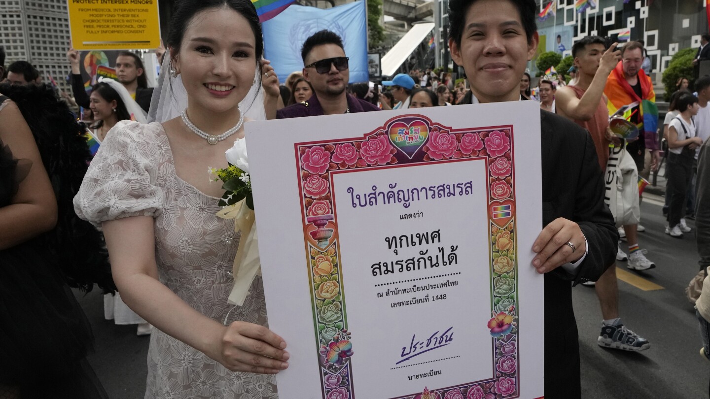 Same-sex couples in Thailand to tie the knot starting January as marriage equality bill becomes law